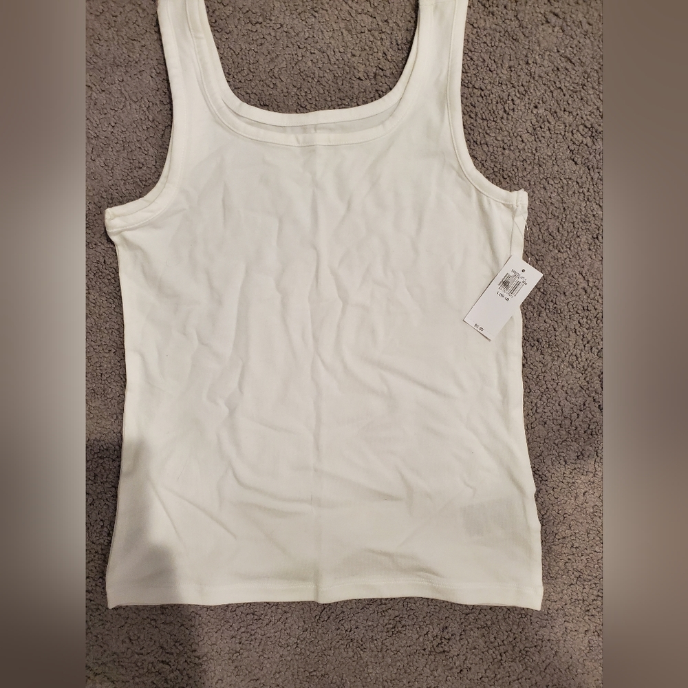Old Navy Girls Fitted White Tank Top